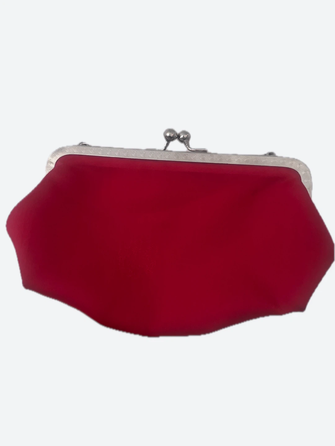 Korean traditional red coin purse with clasp