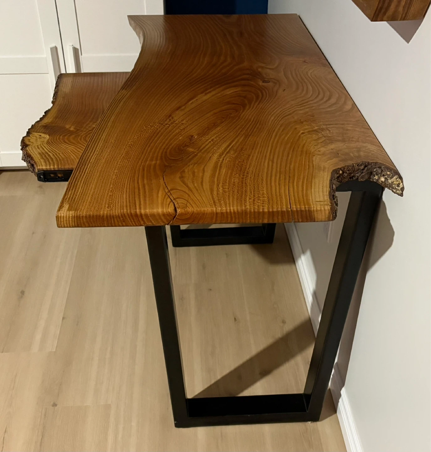 Live Edge Wood Desk with Keyboard Tray - photo 3