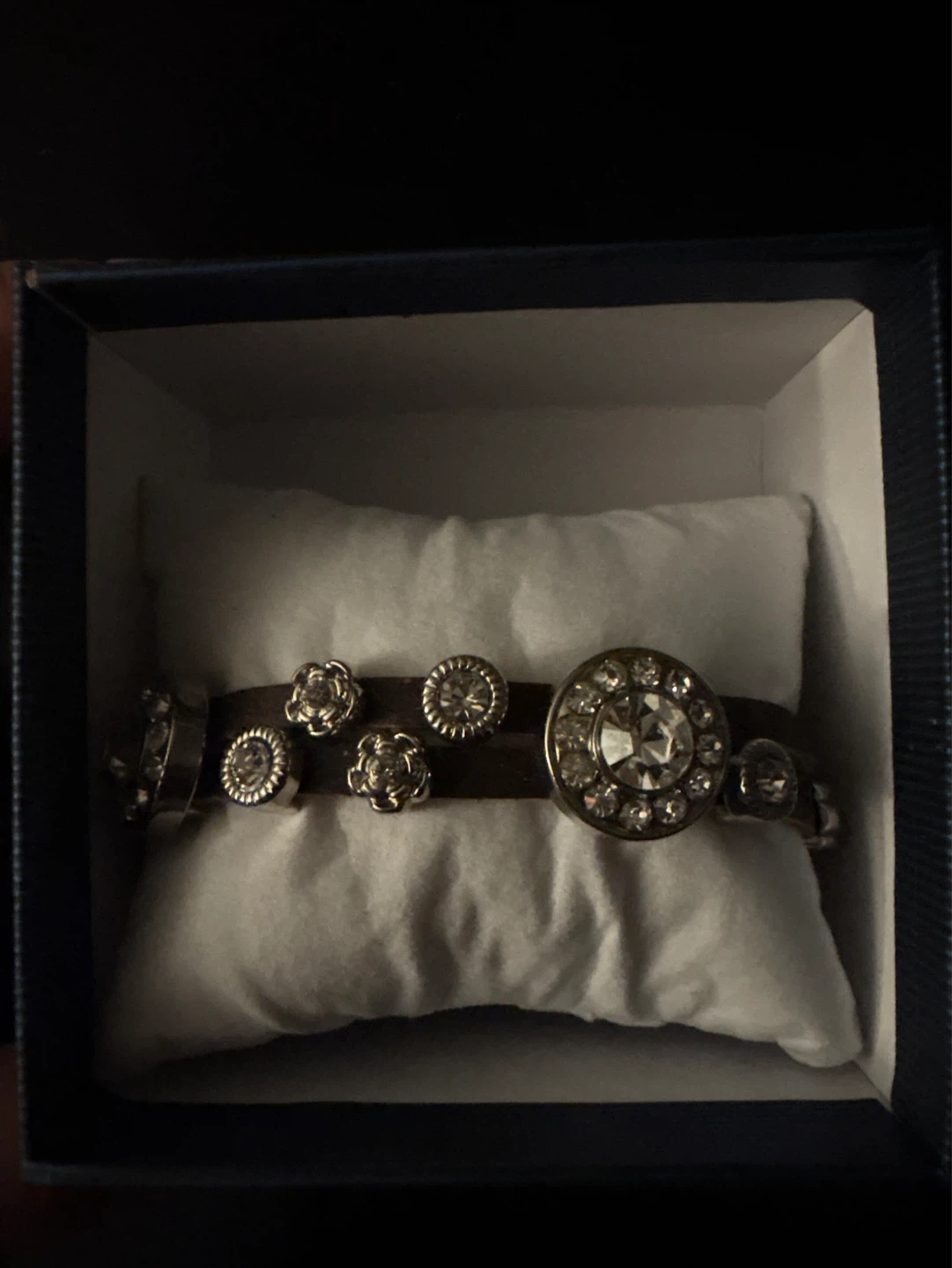 New Genuine Leather Cubic zircon Charm Bracelet