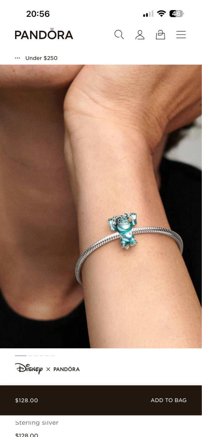 Pandora Disney Monsters Inc. Sulley Charm Sterling Silver - photo 5