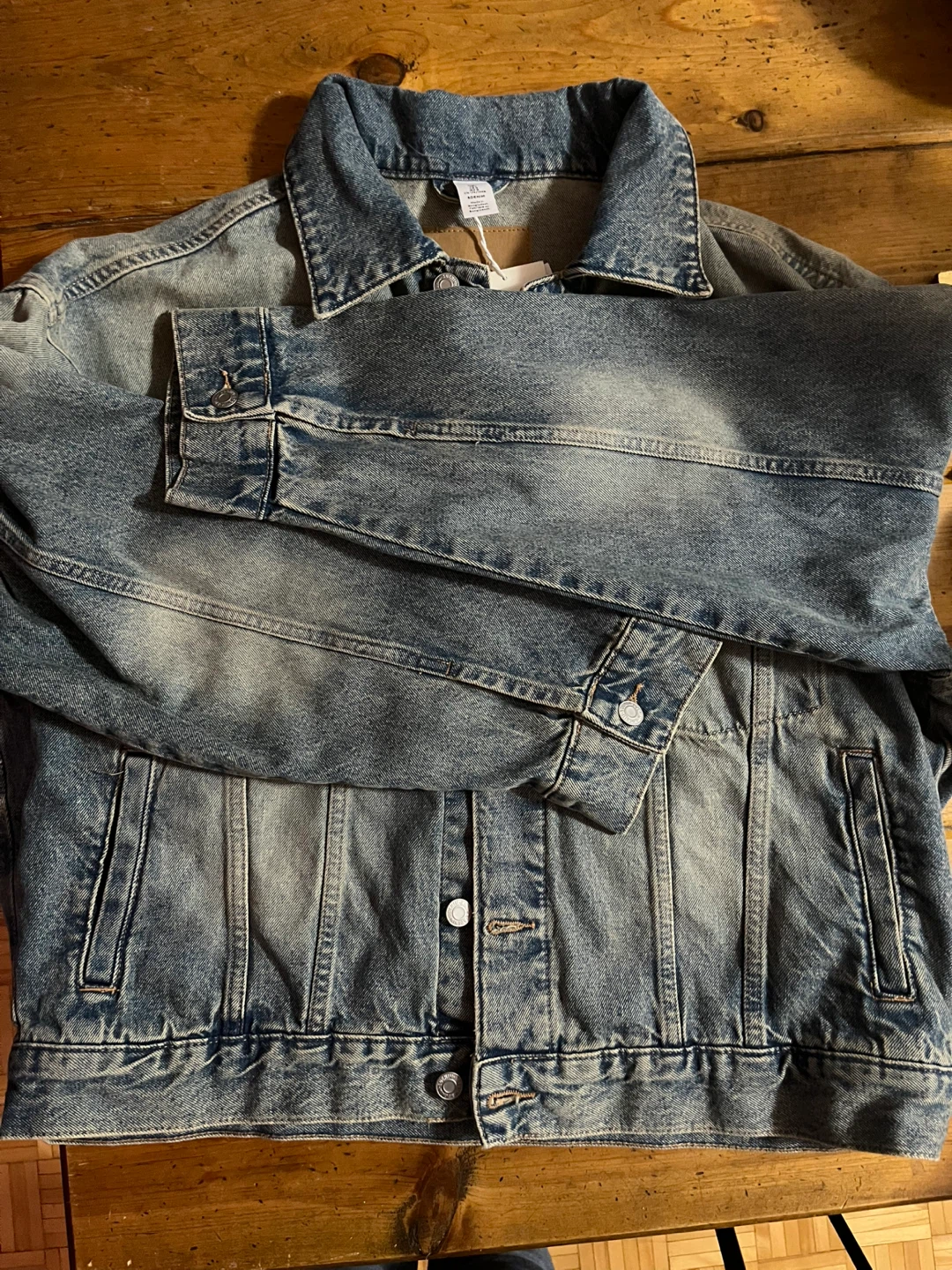 H&M &Denim Oversized Jean Jacket, Large, New With Tags - photo 2