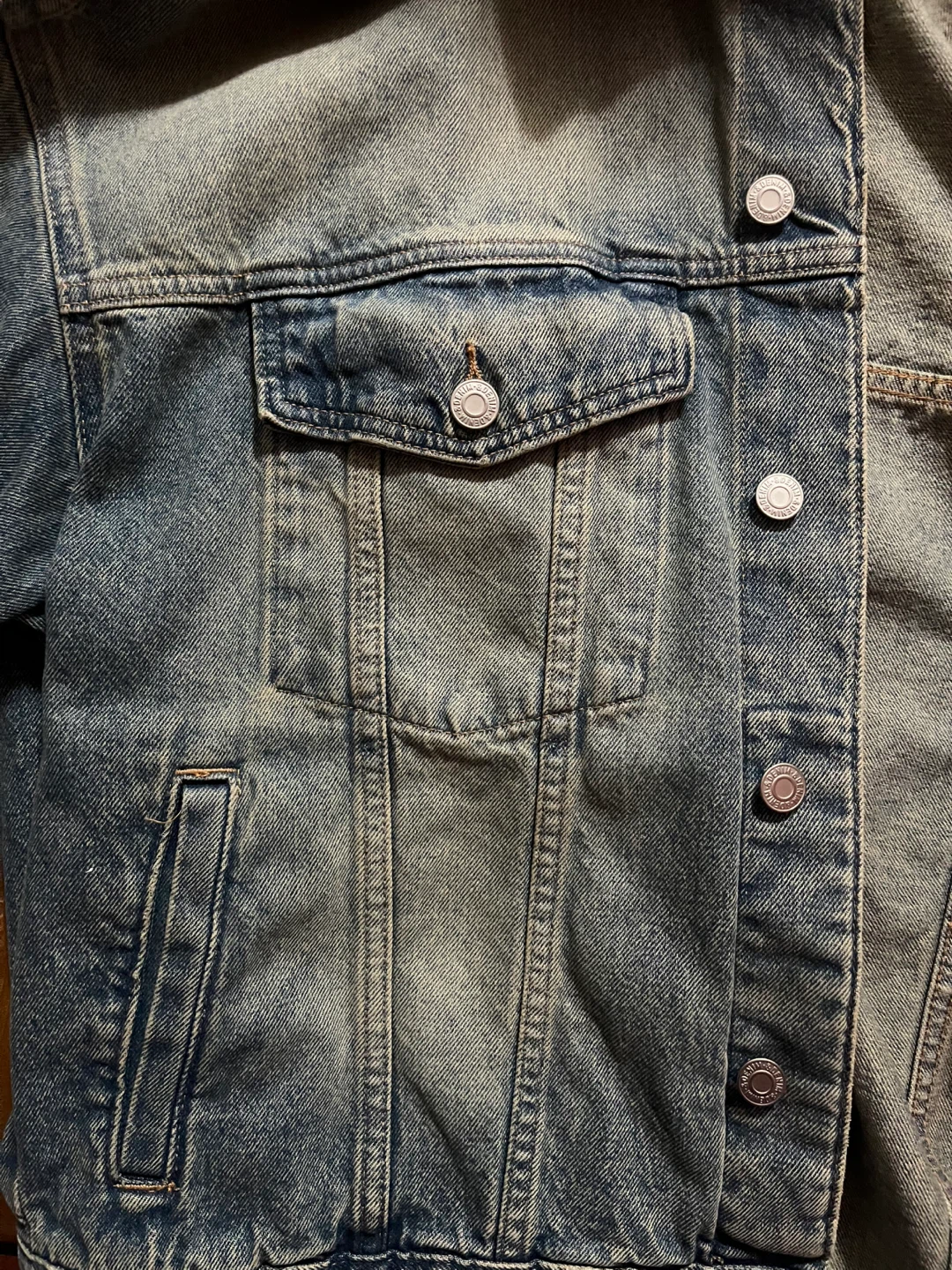 H&M &Denim Oversized Jean Jacket, Large, New With Tags - photo 5