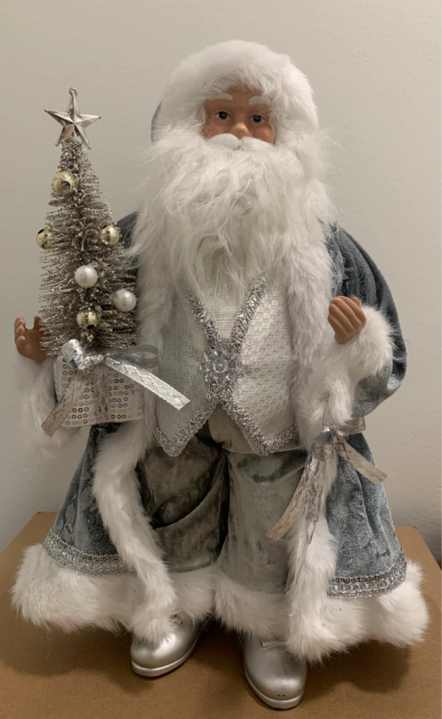 HOMESENSE Alpine Holiday Santa Figurine with Tree