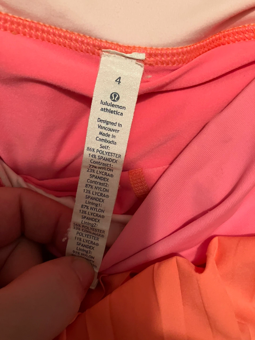 Lululemon Athletica Pleated Tennis Skirt Shorts Size 4 - photo 3