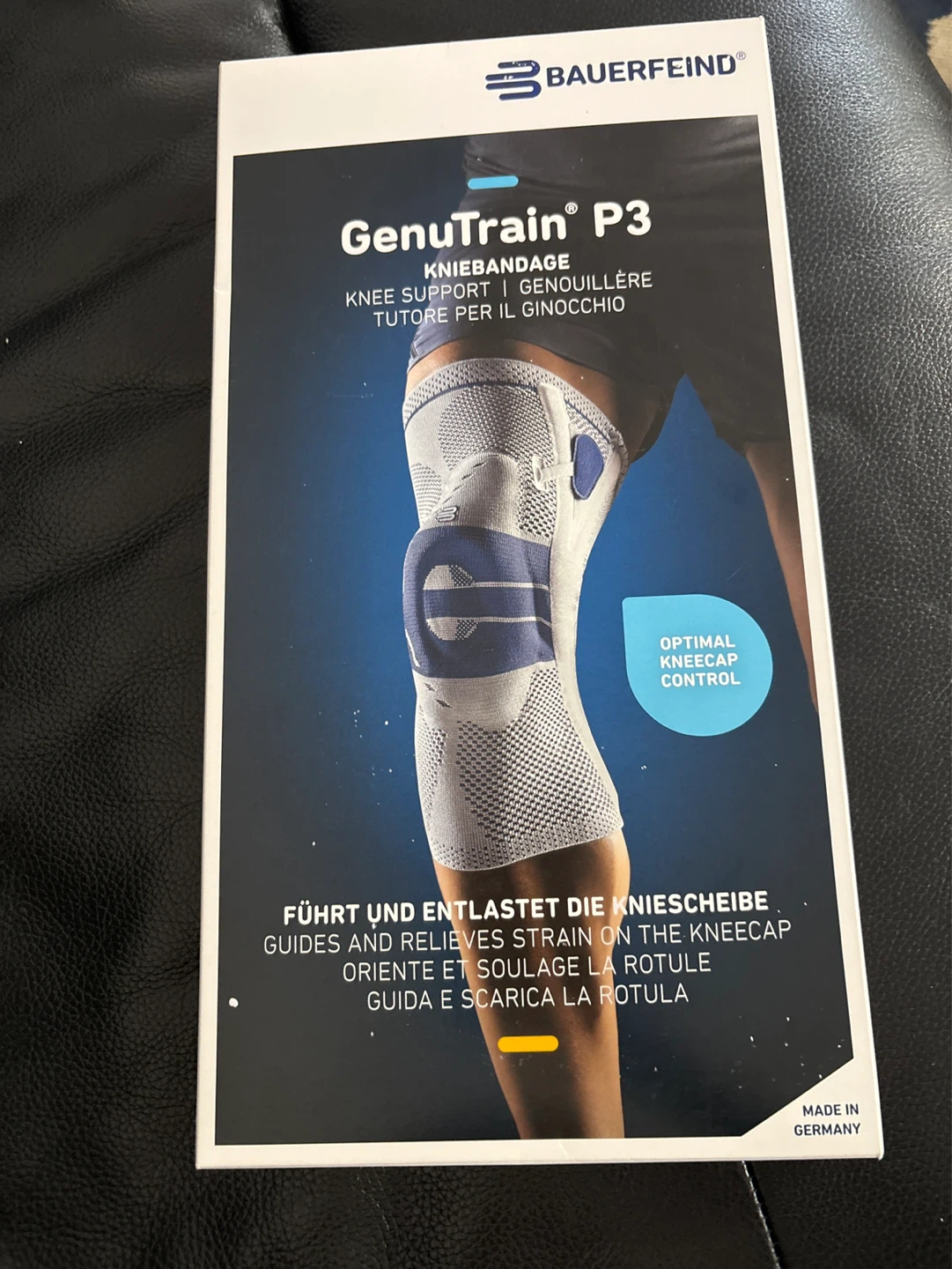 Bauerfeind GenuTrain P3 Knee Support Brace - Size 5, Titan Color