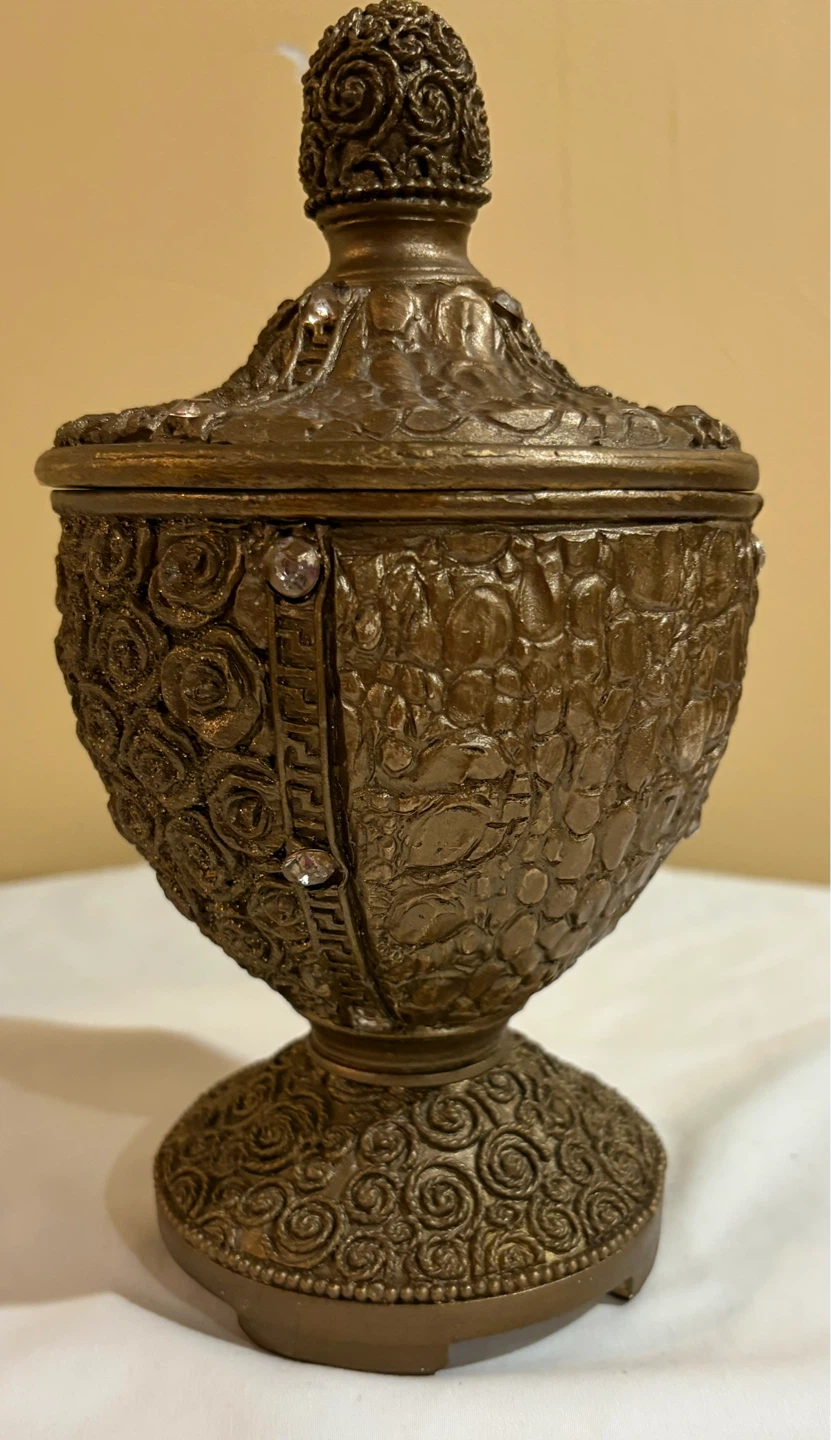 Vintage Ornate Decorative Jar with Lid