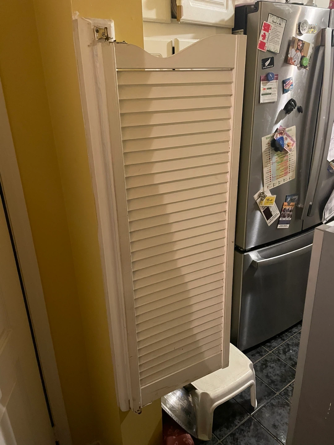 White Louvered Cafe/barn Door - photo 2