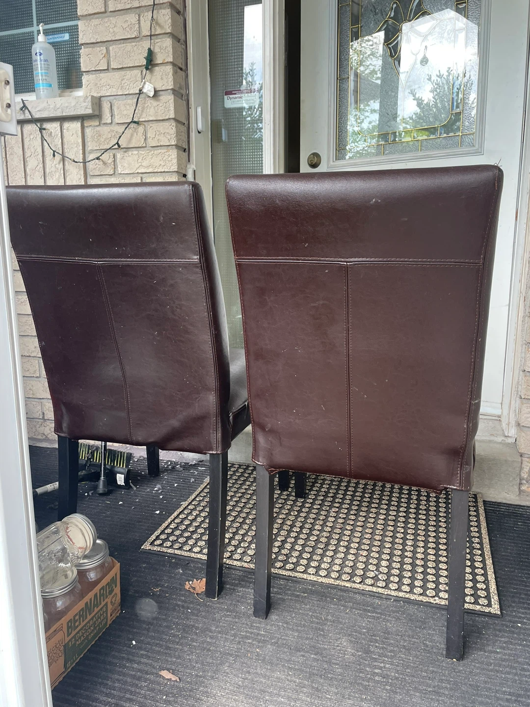Set of 2 Dark Brown Dining Chairs - photo 2