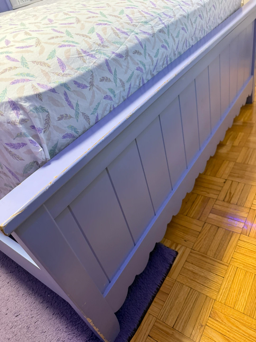 ‼️NEED GONE‼️ Purple Twin Sleigh Bed Frame