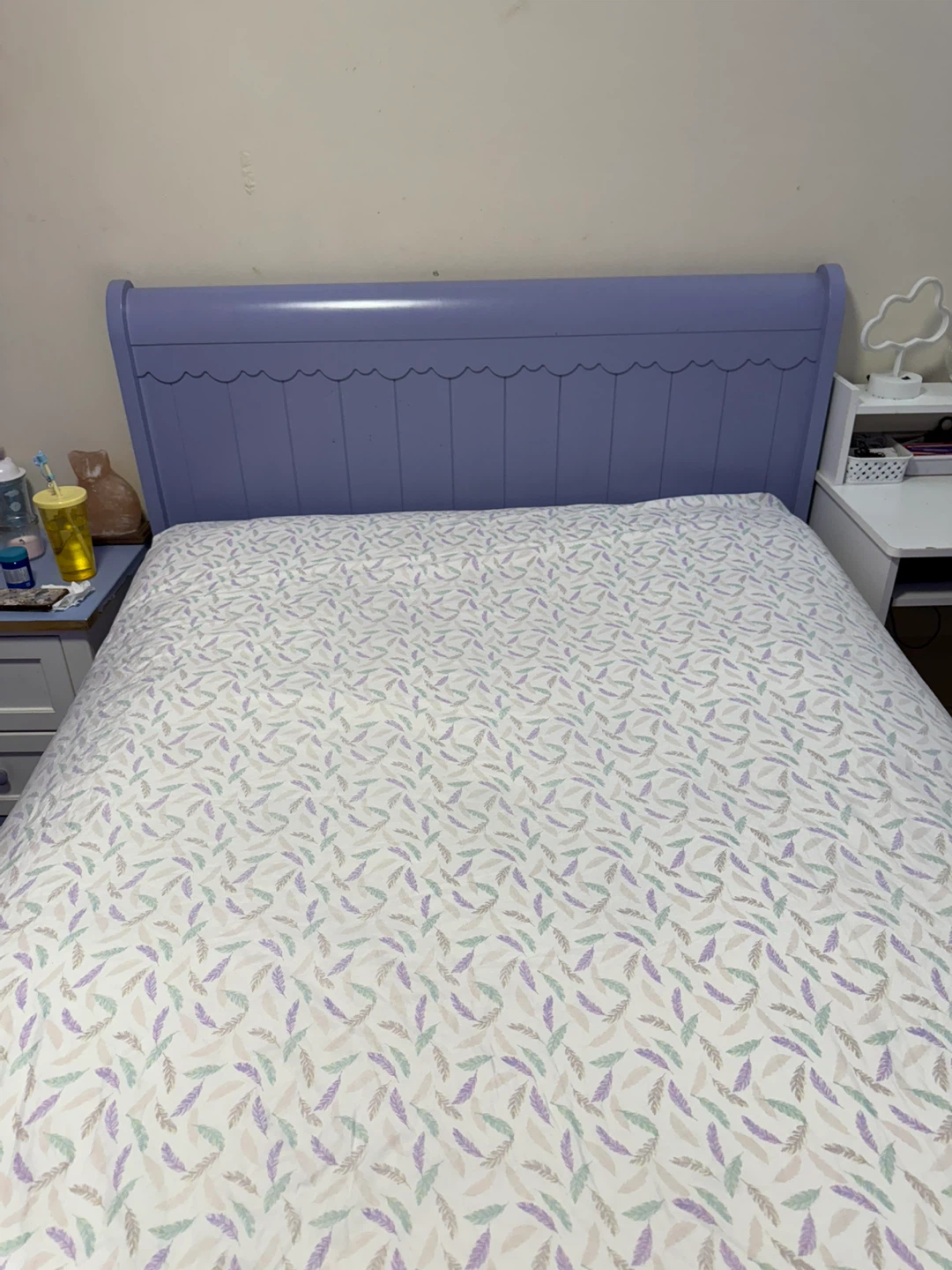 ‼️NEED GONE‼️ Purple Twin Sleigh Bed Frame - photo 2