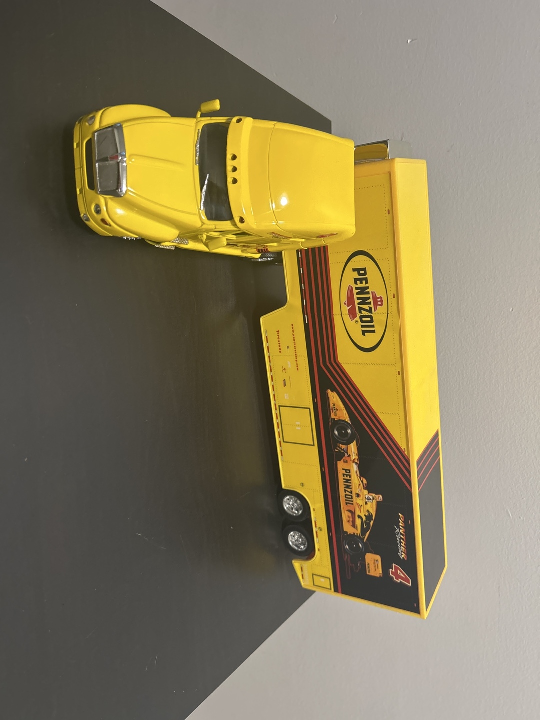 Yellow Pennzoil Racing Semi Truck Toy