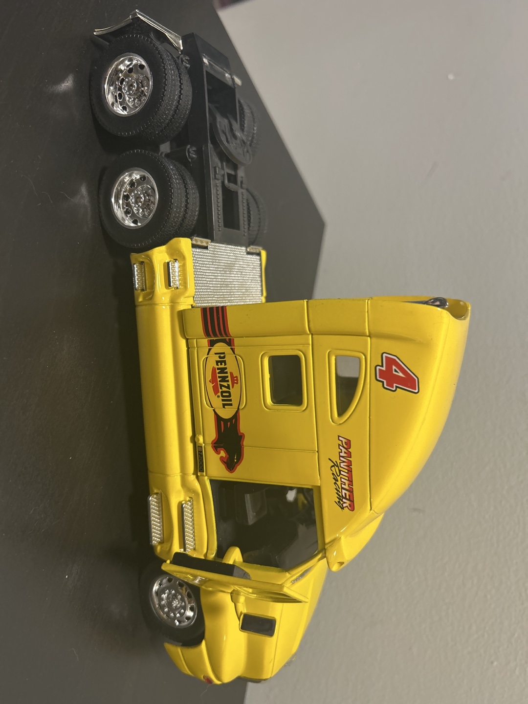 Yellow Pennzoil Racing Semi Truck Toy - photo 4