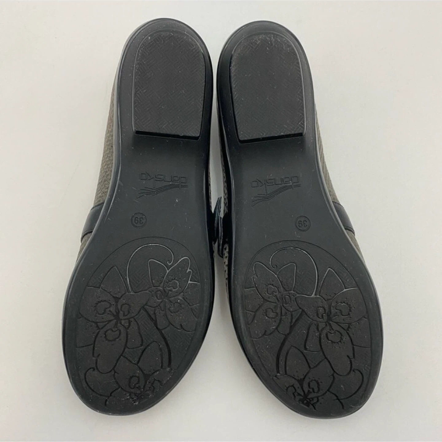 Dansko Orla Mary Jane Shoes Sz 39 Grey Snakeskin Print Leather - photo 4