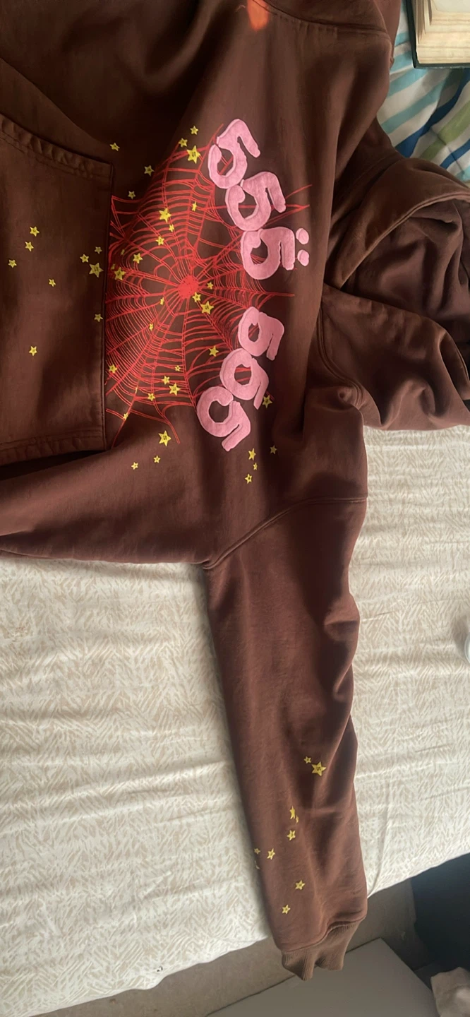 Brown Spiderweb Hoodie