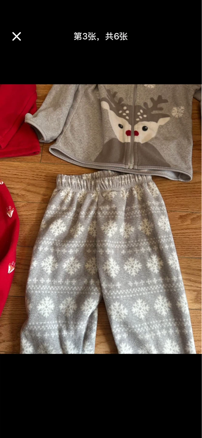 2Sets Kids Reindeer Pajama Set 12-36M - photo 3