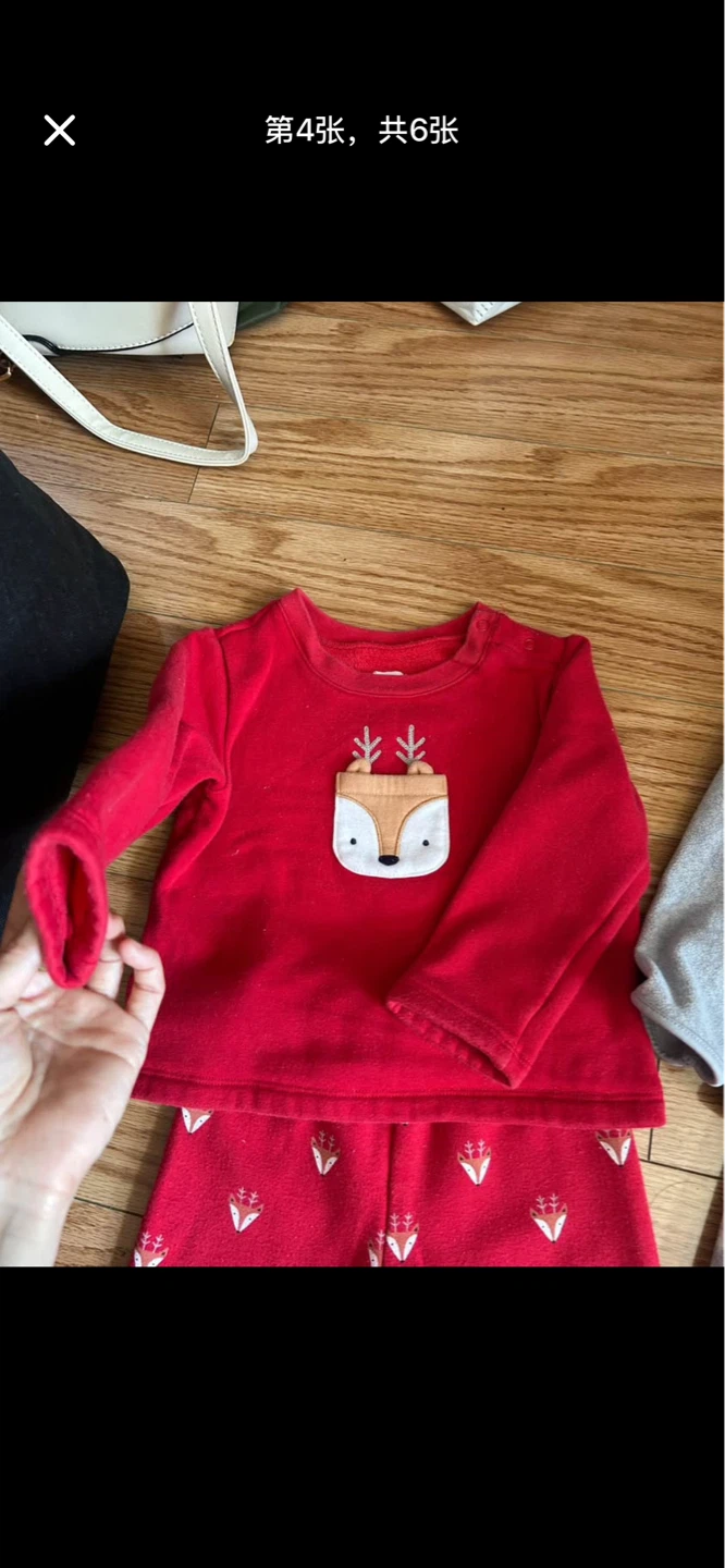 2Sets Kids Reindeer Pajama Set 12-36M - photo 4
