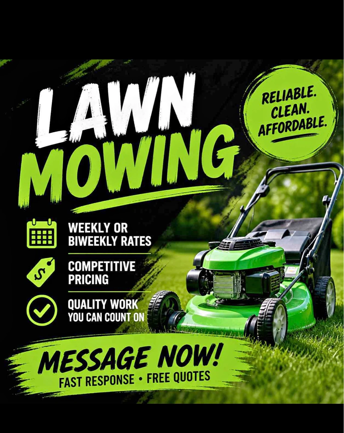 Lawn Mowing Service - Weekly or Biweekly Rates