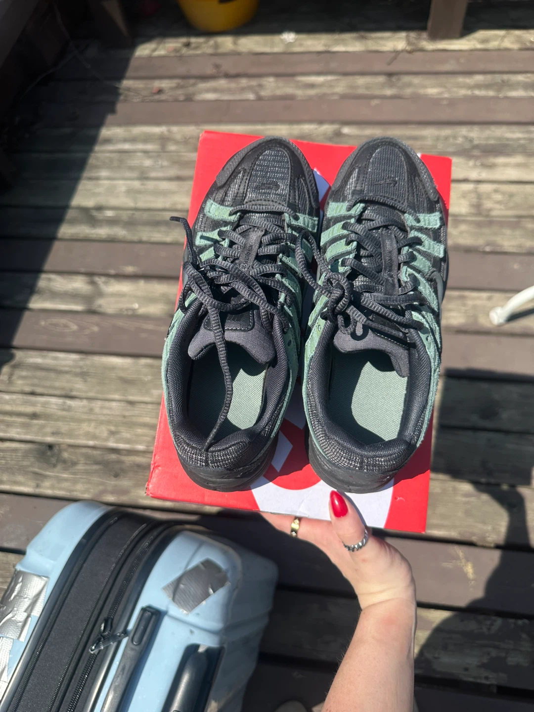 Nike P-6000 Sneakers - Grey/Green - Youth Size 5.5Y - photo 3