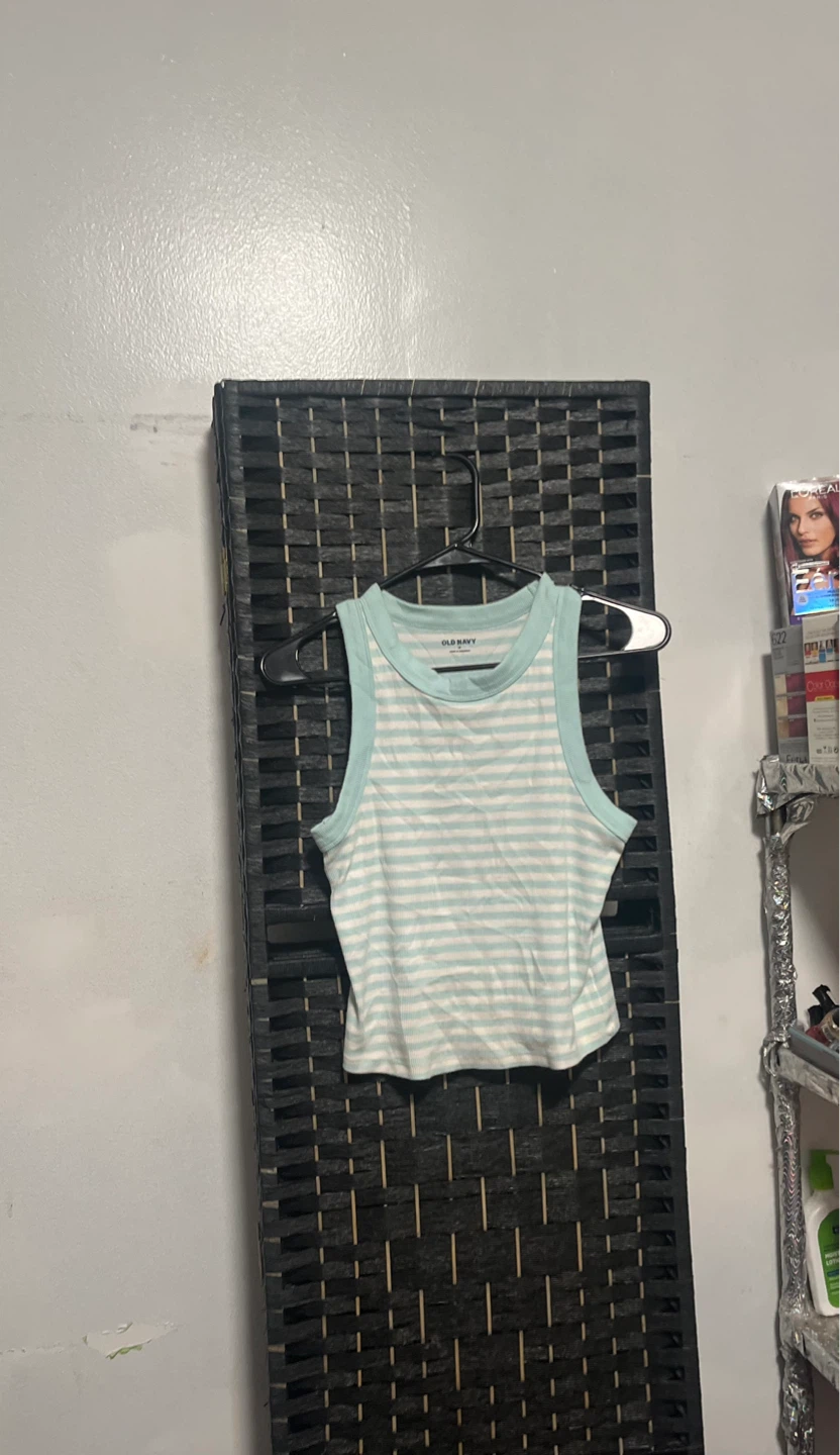 Old Navy Striped Tank Top - Mint Green & White - photo 2