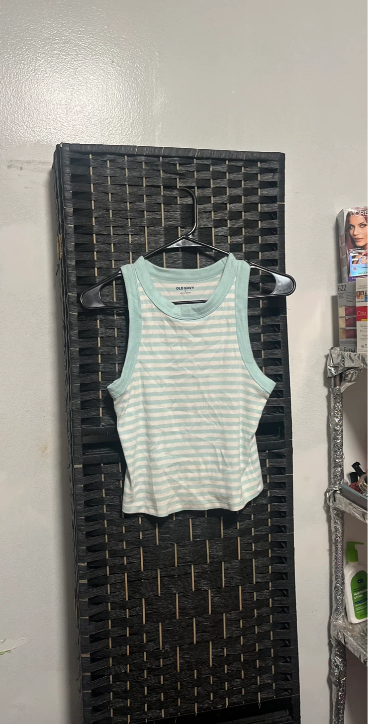 Old Navy Striped Tank Top - Mint Green & White