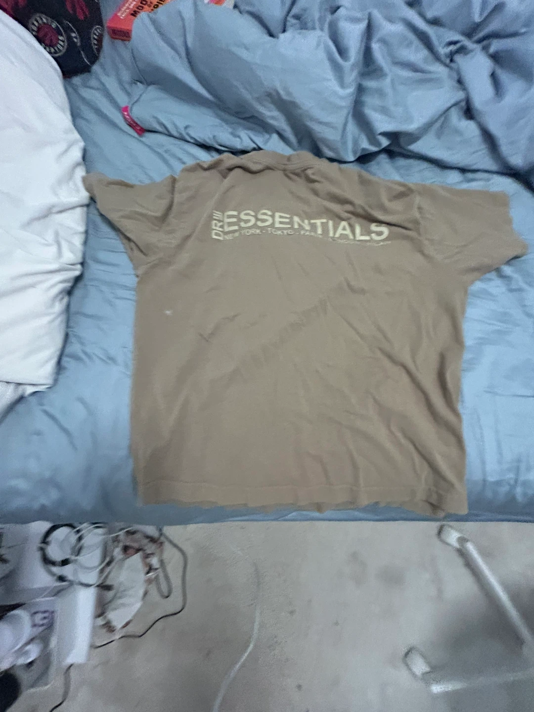 Drew House Essentials T-Shirt - Tan - Size S - photo 4
