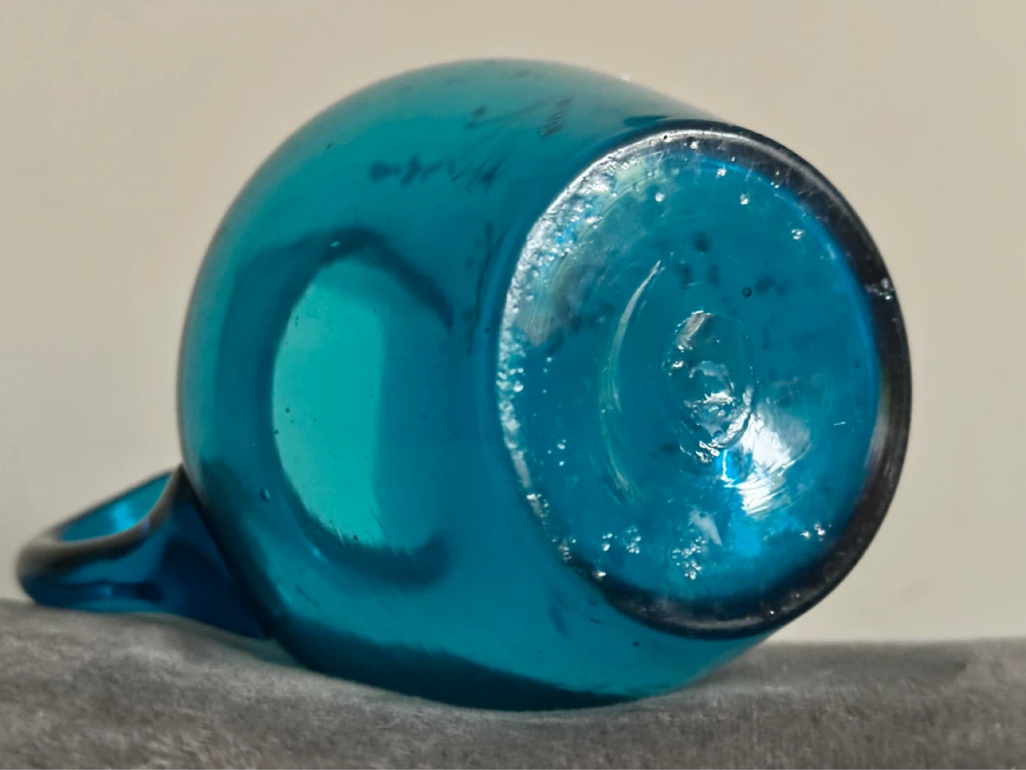 Victorian Blown Glass Jug Hand-painted Enamel - photo 5