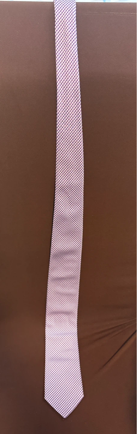 Hugo Boss Purple and White Silk Jacquard Tie - photo 3