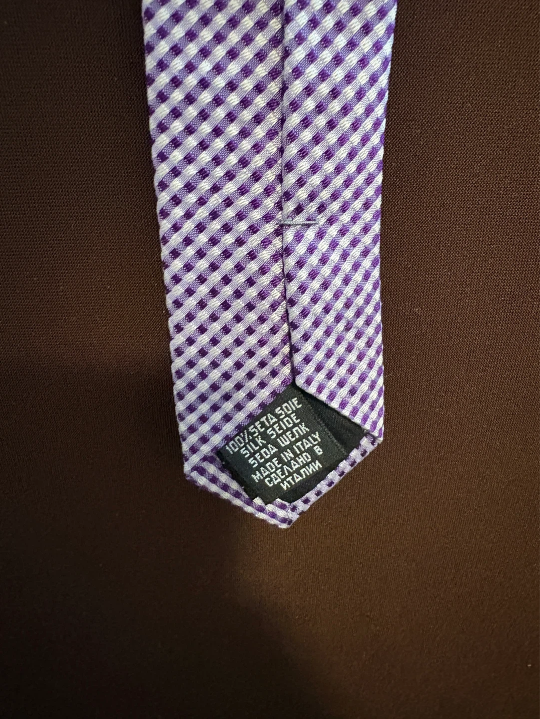 Hugo Boss Purple and White Silk Jacquard Tie - photo 4
