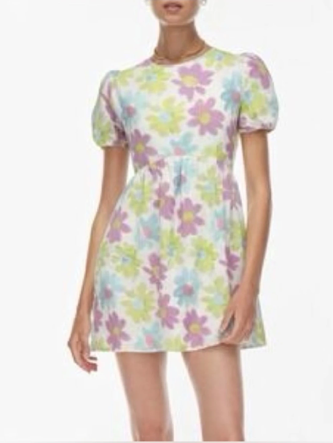 Sunday Best Aritzia Saida Pastel FloralLinen Blend Dress - photo 2