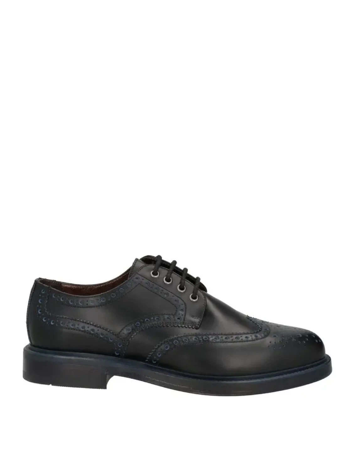 Soldini Stone@Haven Black Leather Wingtip Brogues - Size 39