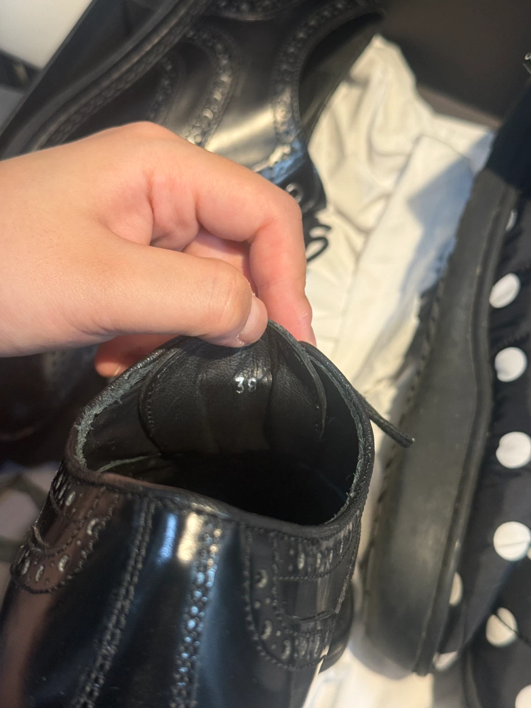 Soldini Stone@Haven Black Leather Wingtip Brogues - Size 39 - photo 4
