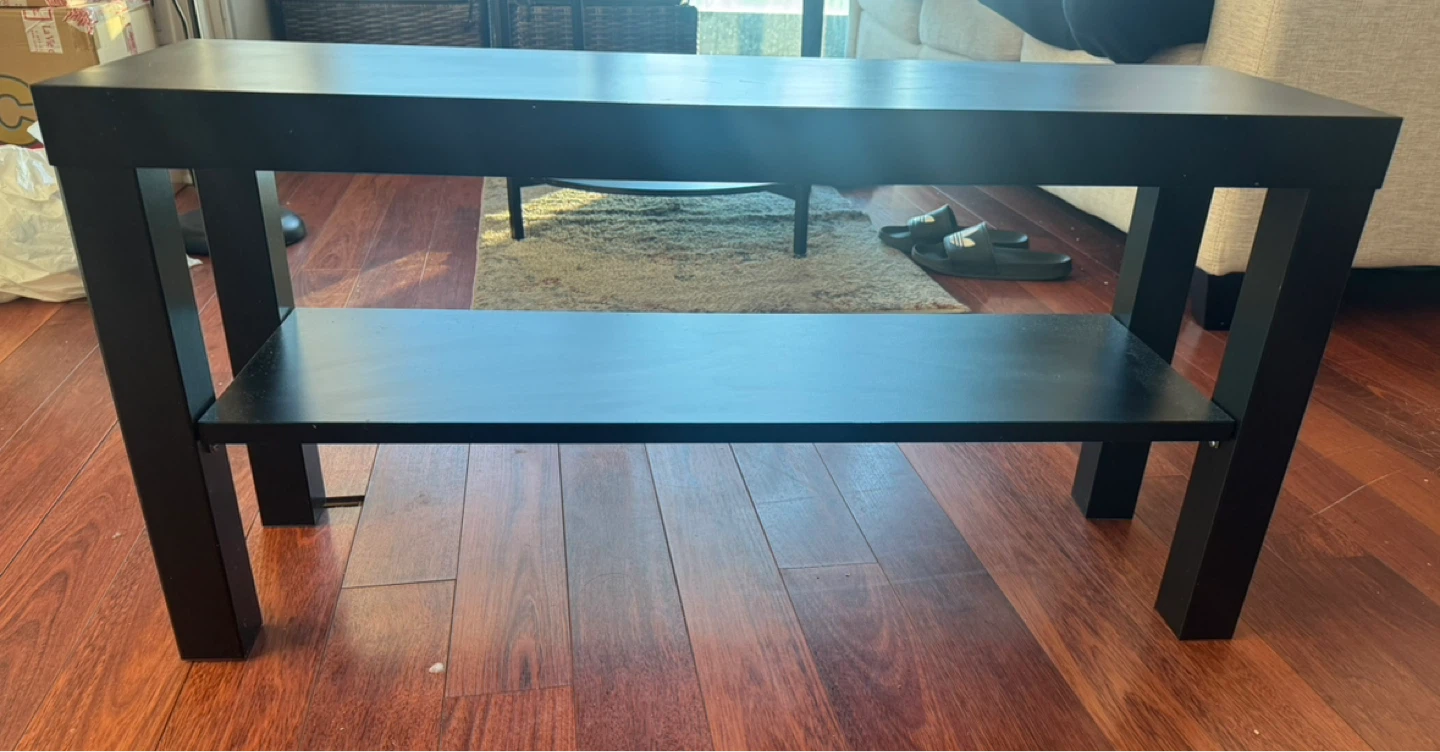 Black Console Table with Shelf