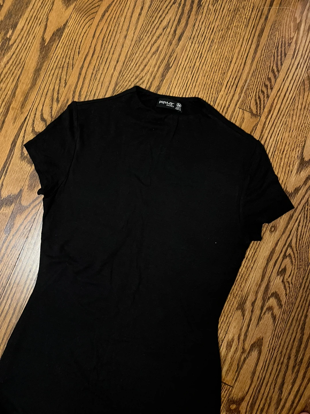 Popular Basics Black  Midi Dress Size M - photo 2
