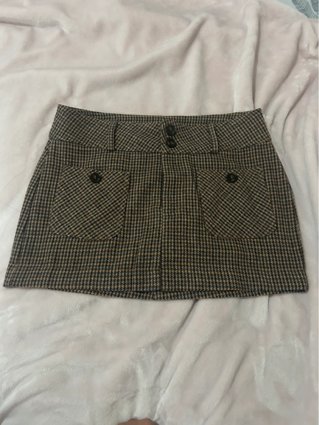 Windsor Plaid Mini Skirt with Shorts - Size S