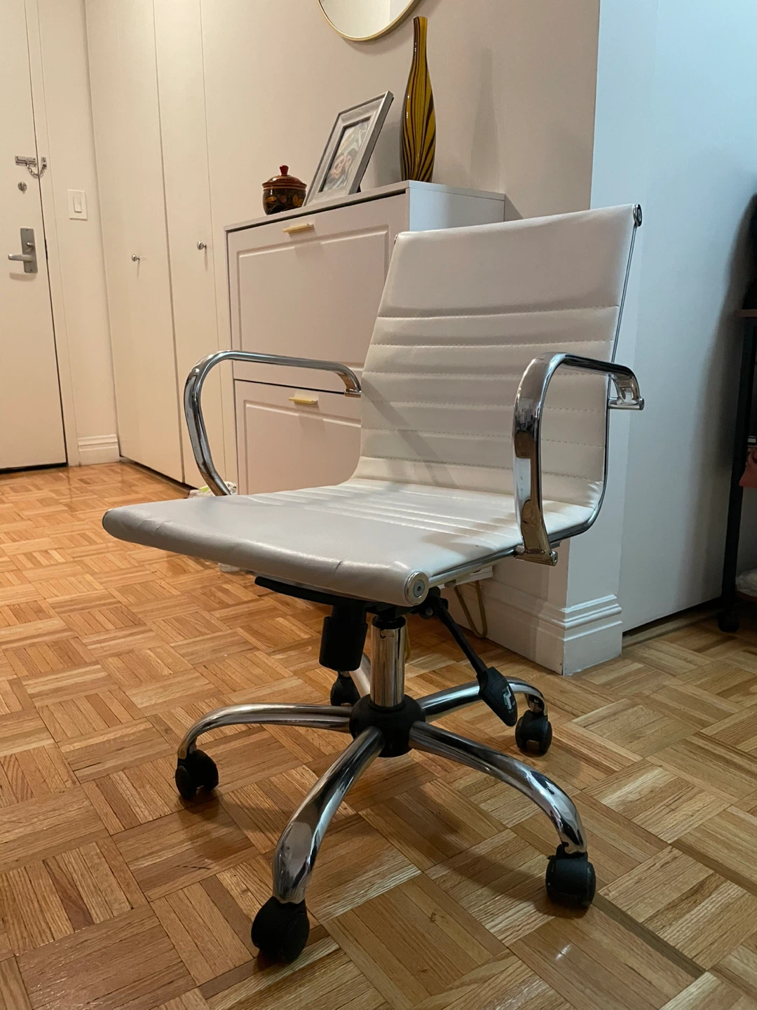 White Leather Office Chair
