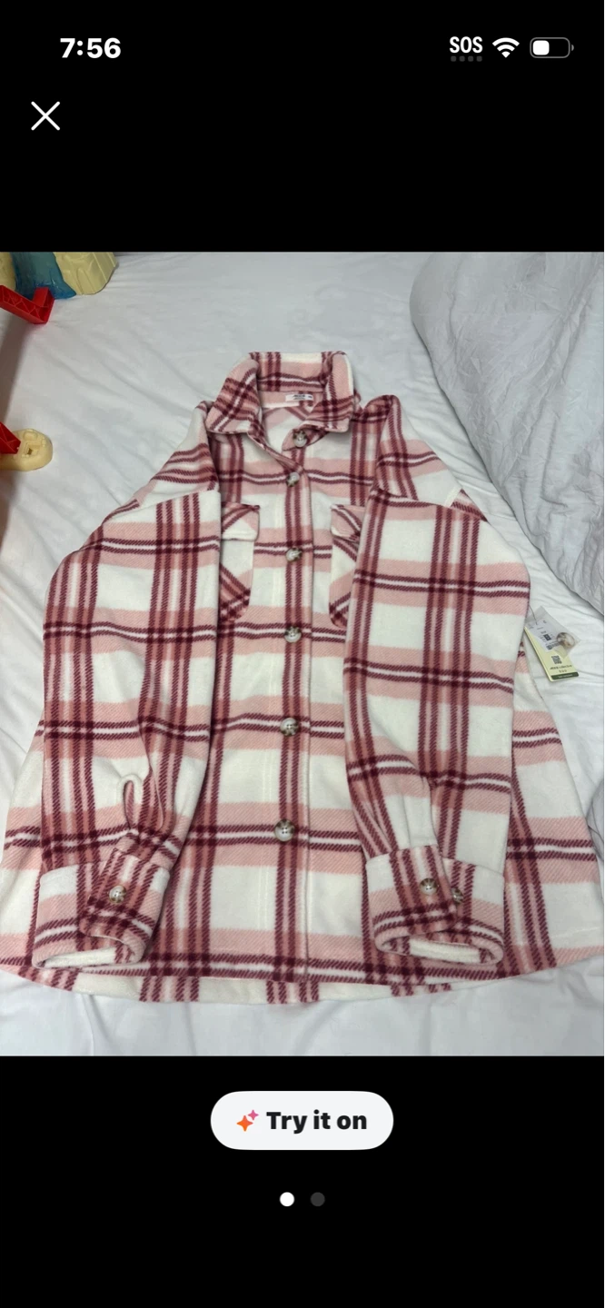 Plaid Flannel Shirt Jacket - photo 2