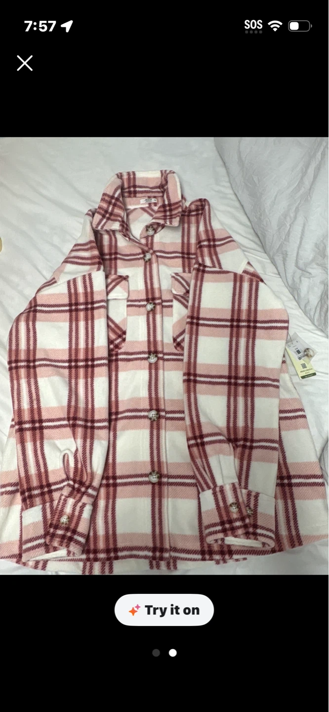 Plaid Flannel Shirt Jacket