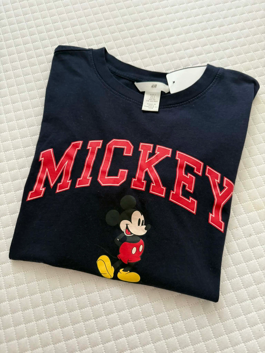 H&M Mickey Mouse T-Shirt Navy Blue Size S