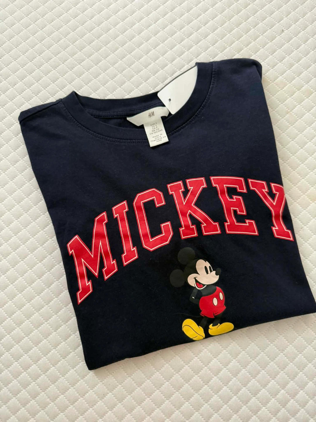 H&M Mickey Mouse T-Shirt Navy Blue Size S - photo 2