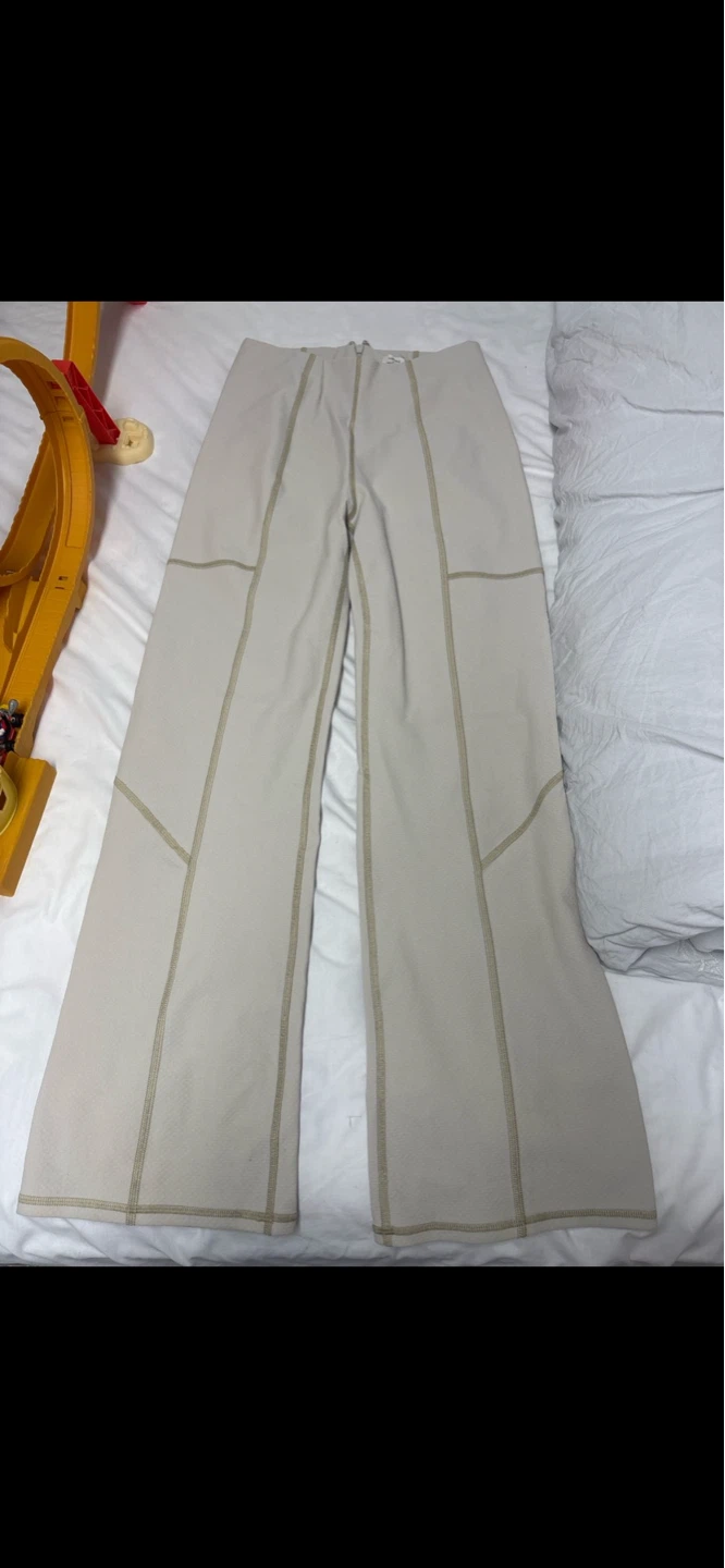 Wilfred beige Cream Wide Leg Pants size small