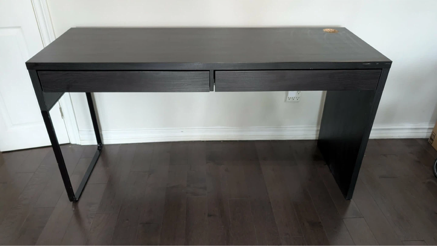 Black Two-Drawer Desk - photo 5