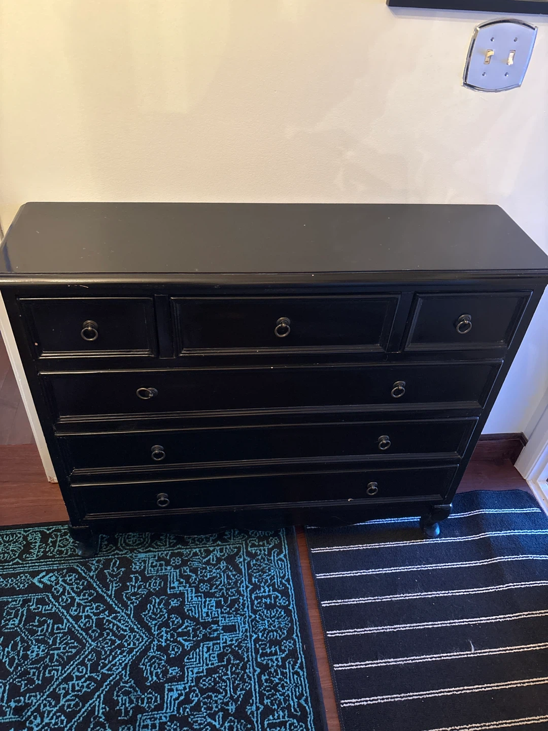 Black 6-Drawer Dresser - photo 3