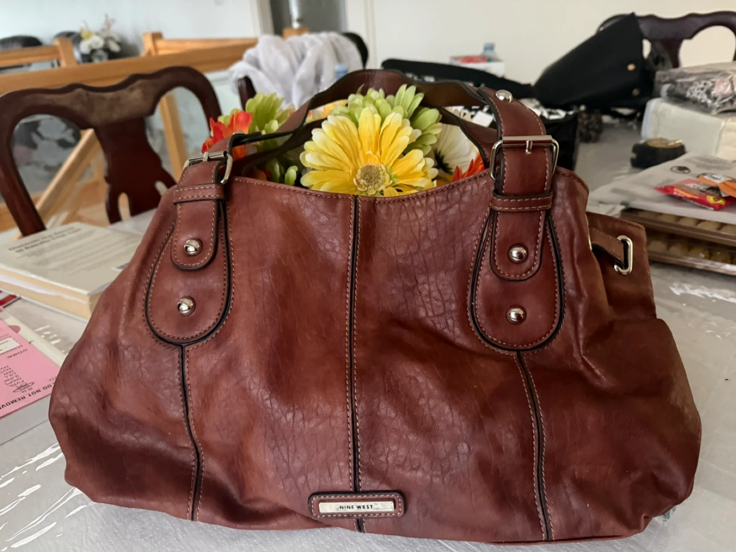 Nine West Brown Faux Leather Shoulder Bag - photo 3