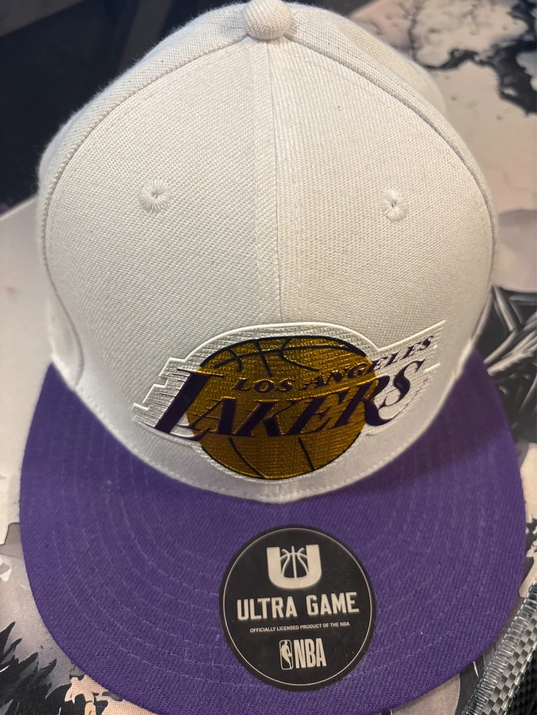 Los Angeles Lakers NBA Ultra Game White & Purple Snapback Hat