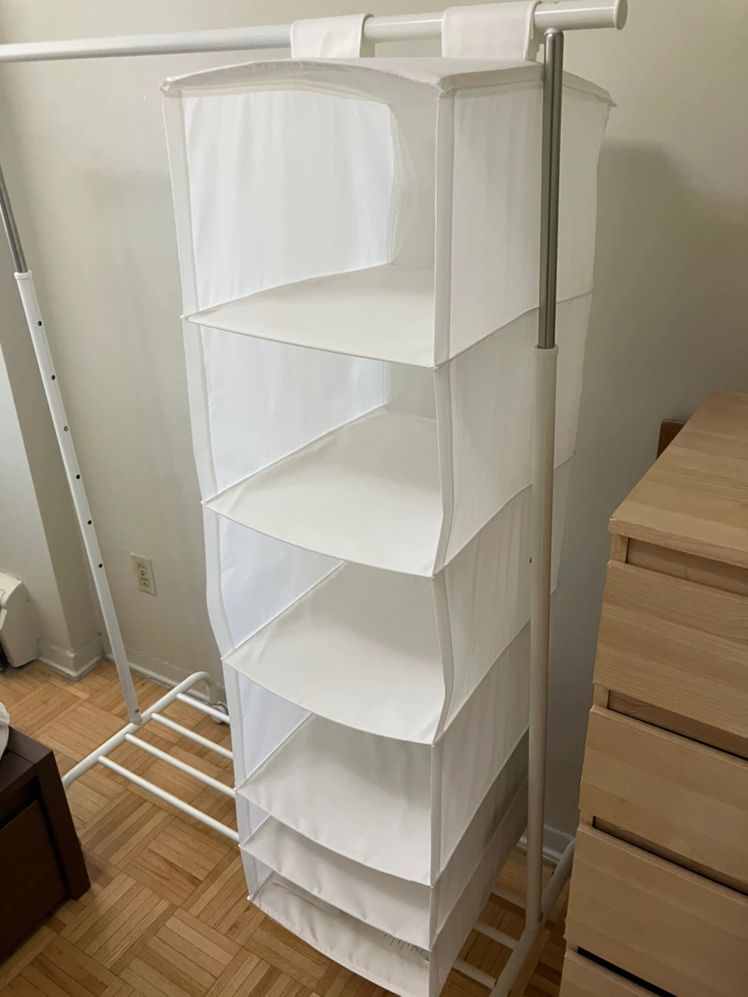 IKEA White Garment Rack and Closet Organizer - photo 2