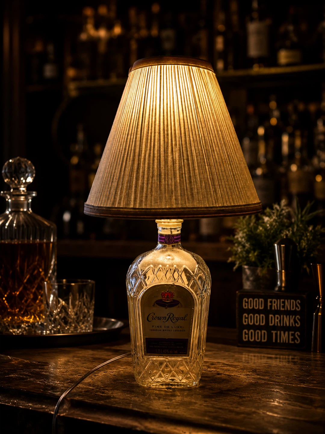 Crown Royal Canadian Whisky Bottle Lamp - photo 2