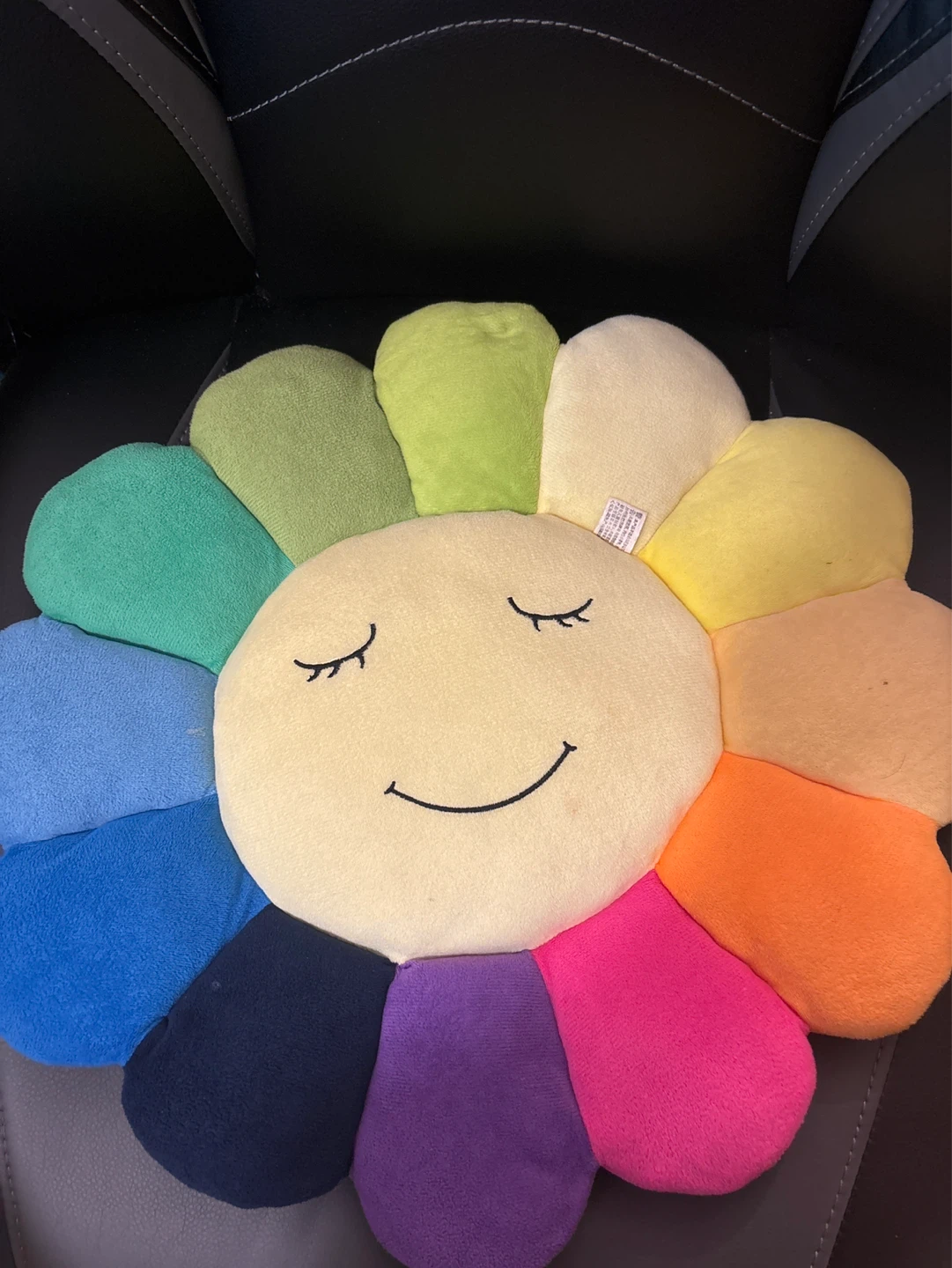 Flower Smiley Face Plush Pillow - photo 2