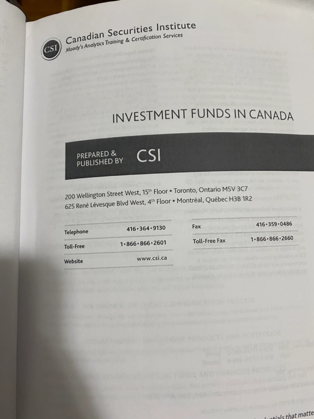 Canadian Securities Institute Investment Funds in Canada - photo 2