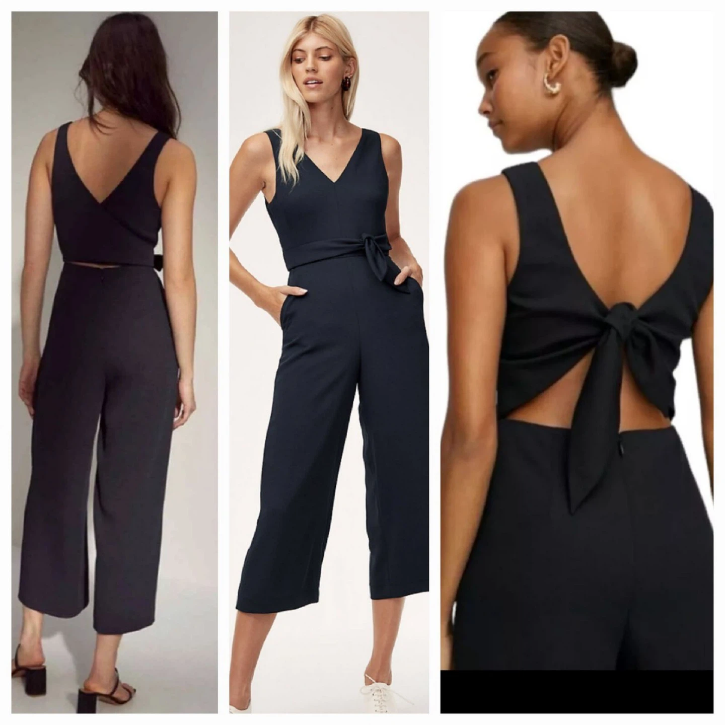 Wilfred Black Sleeveless Wide Leg Jumpsuit - Size 00 - photo 3