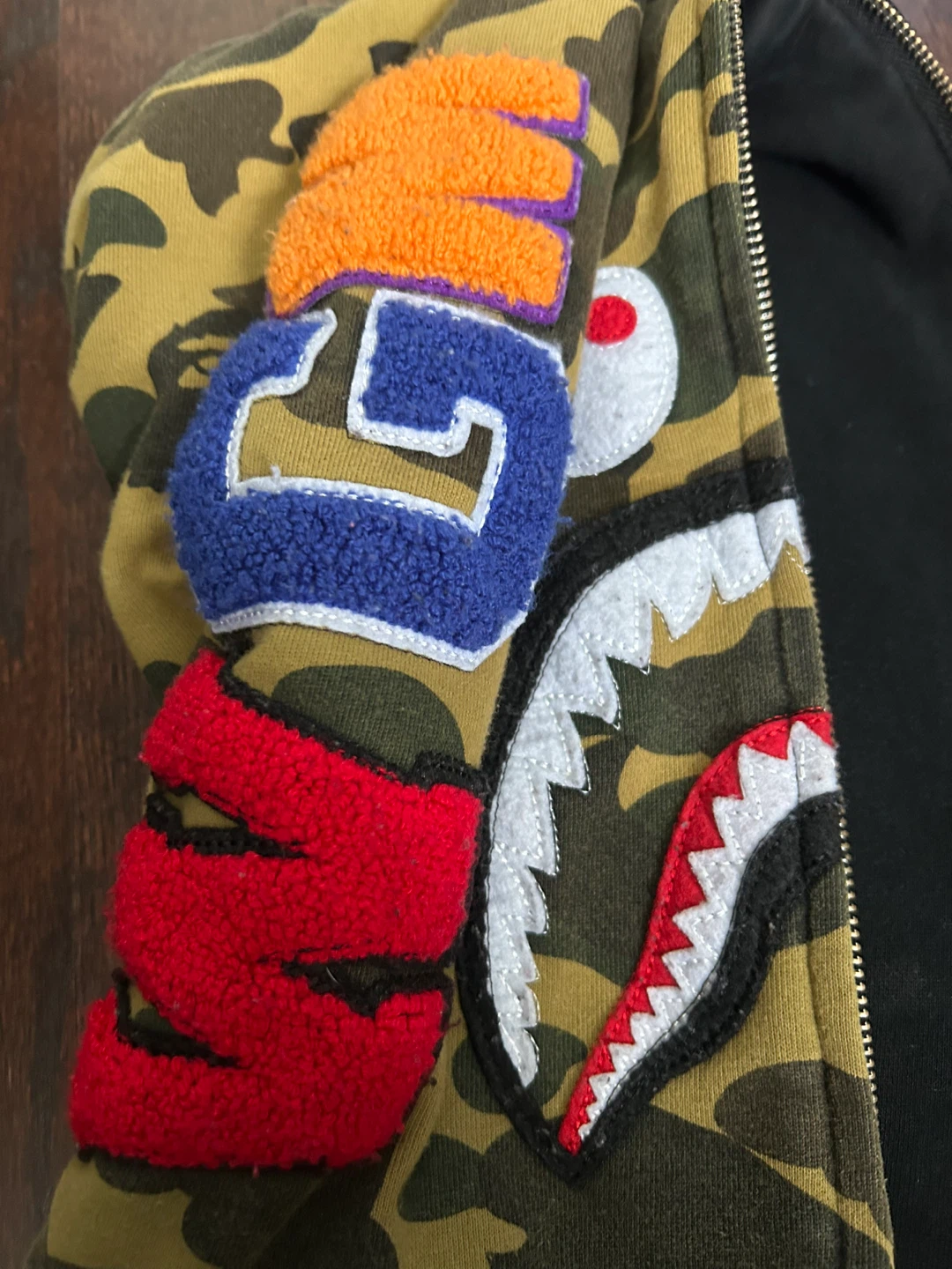 BAPE Full Zip Hoodie Shark Camo - photo 2